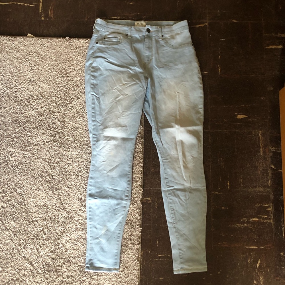 mudd high waisted jegging light wash